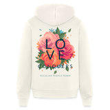 LOVE CONQUERS "OVERCOME" ZIP HOODIE - vintage white