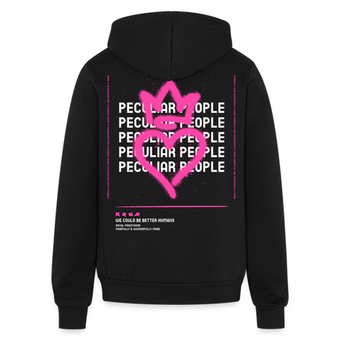 We Could Be Better Humans Full Zip Hoodie - black