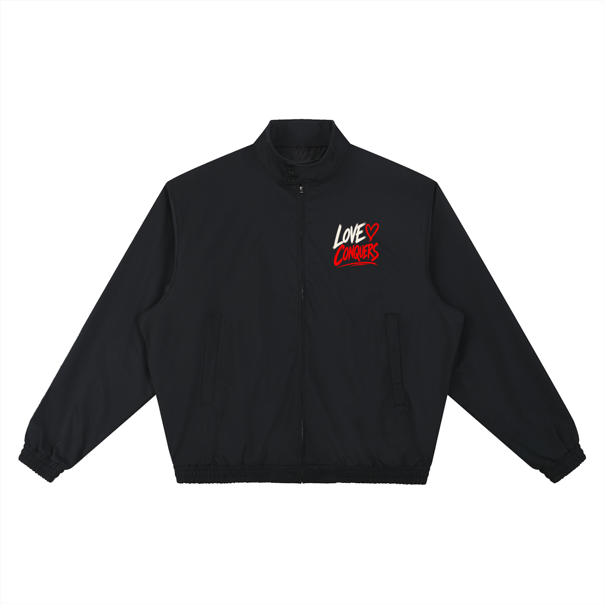 Love Conquers | Stand Collar Bomber Jacket