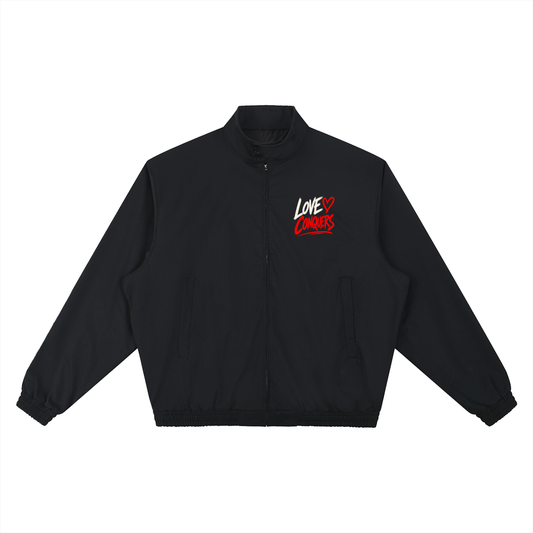 Love Conquers | Stand Collar Bomber Jacket